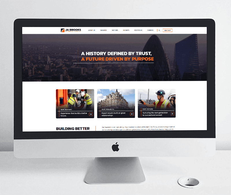 MetaPixels client website mockup JA Brooks