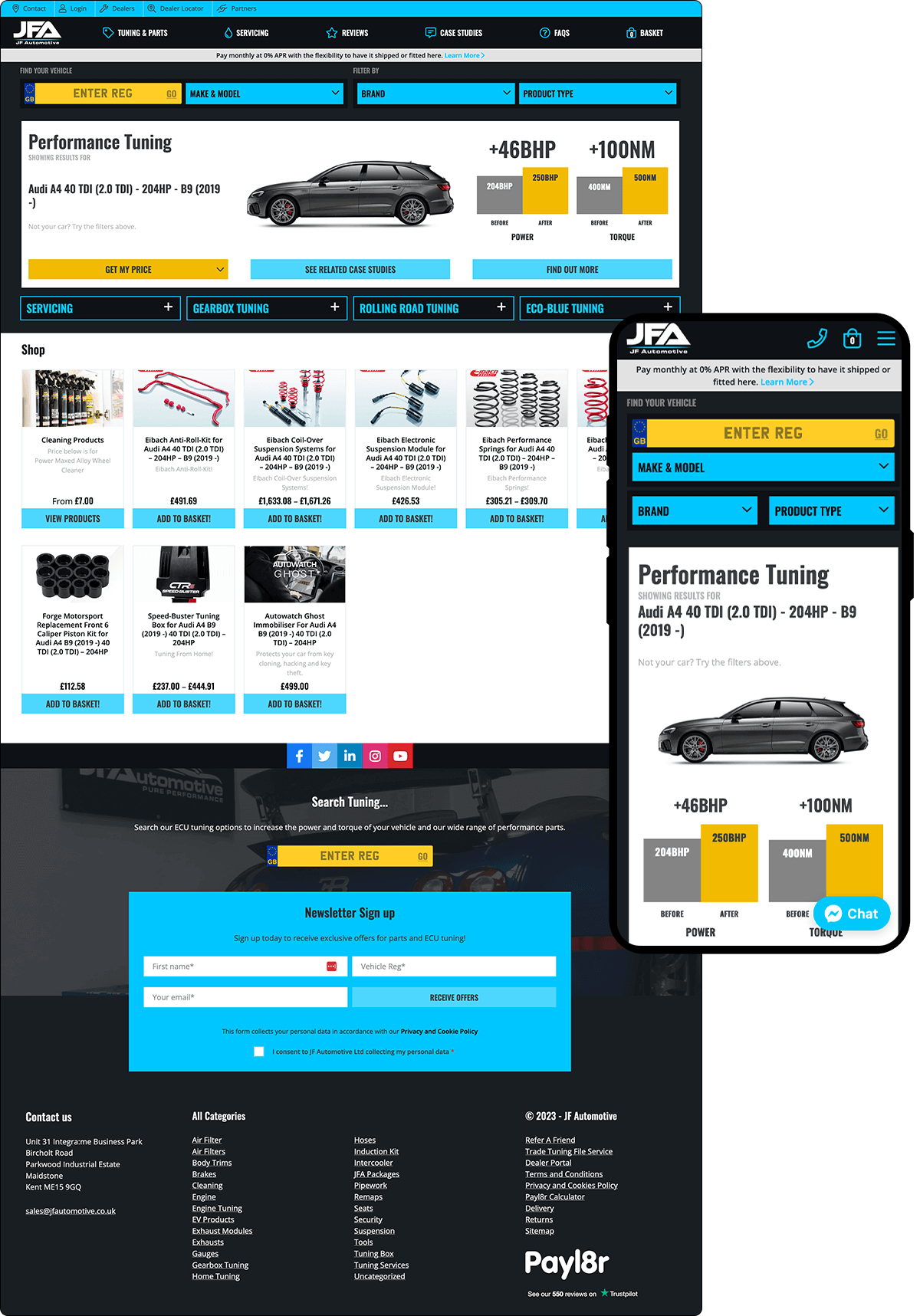 a screenshot of a car shop